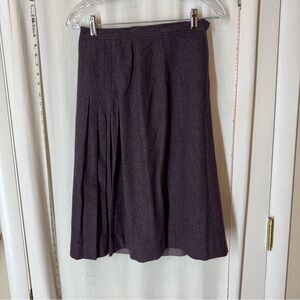 Evan Picone Offset Pleated Midi Skirt